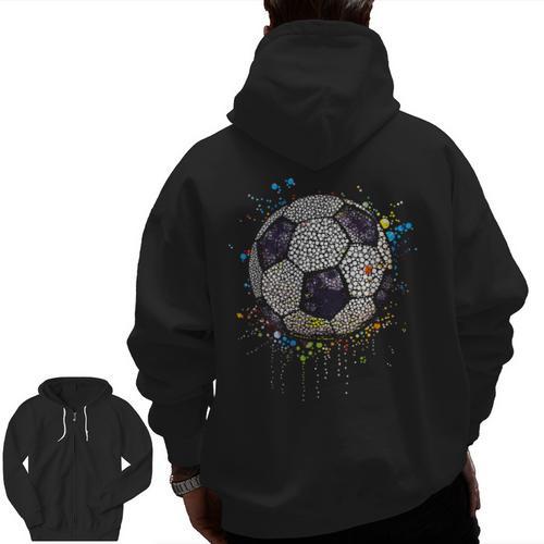 Soccer Dot Day Shirts For Kids Men Women Teacher Men Zip Up Hoodie Back Print - teacherstshirts.com UK