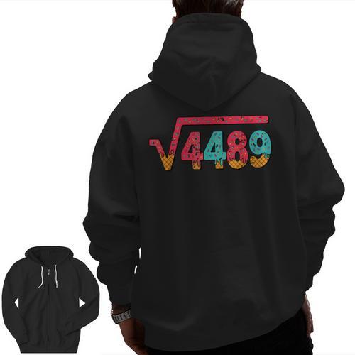 Square Root 4489 Slang Math Teacher Six Seven 6 7 Meme 67 Men Zip Up Hoodie Back Print - teacherstshirts.com AU