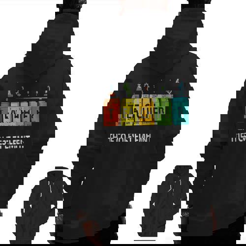 Teacher The Coolest Element Chemistry Periodic Table Science Men Zip Up Hoodie Back Print - teacherstshirts.com