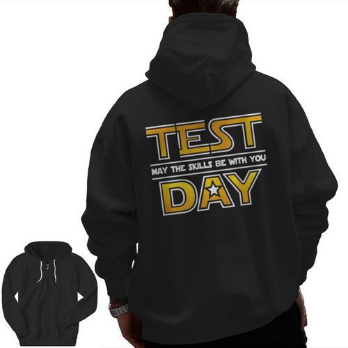 Test Day Testing May The Skills Be With You School Teacher Men Zip Up Hoodie Back Print - teacherstshirts.com DE
