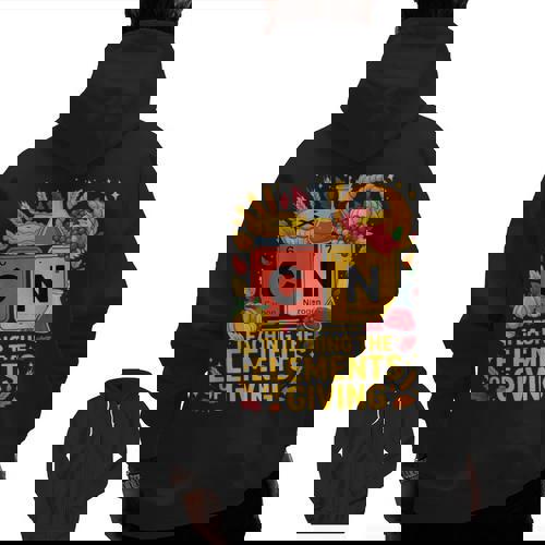 Thanksgiving 67 Meme Science Teacher Periodic Table Women Men Zip Up Hoodie Back Print - teacherstshirts.com