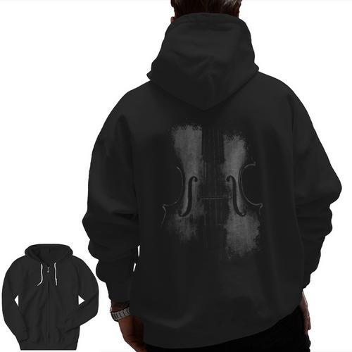 Violin Player Instrument Music Teacher Musical Violinist Men Zip Up Hoodie Back Print - teacherstshirts.com UK
