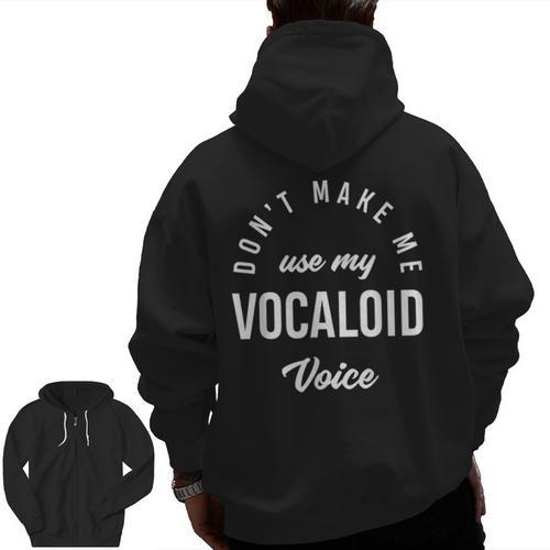 Vocaloid Voice Vocal Music Teacher Singer Singing Men Zip Up Hoodie Back Print - teacherstshirts.com UK