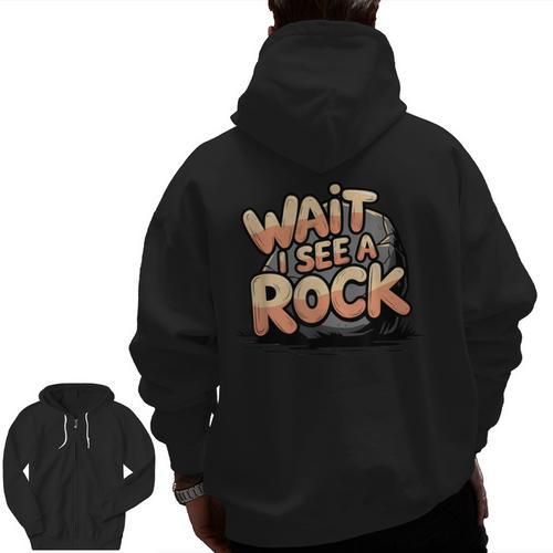 Wait I See A Rock Geology Teacher Men Zip Up Hoodie Back Print - teacherstshirts.com CA