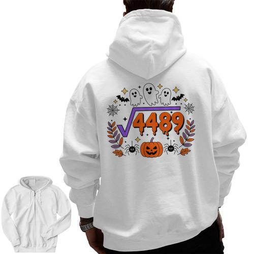 67 Meme Square Root 4489 Teen Six Seven Slang Math Teacher Men Zip Up Hoodie Back Print - teacherstshirts.com AU