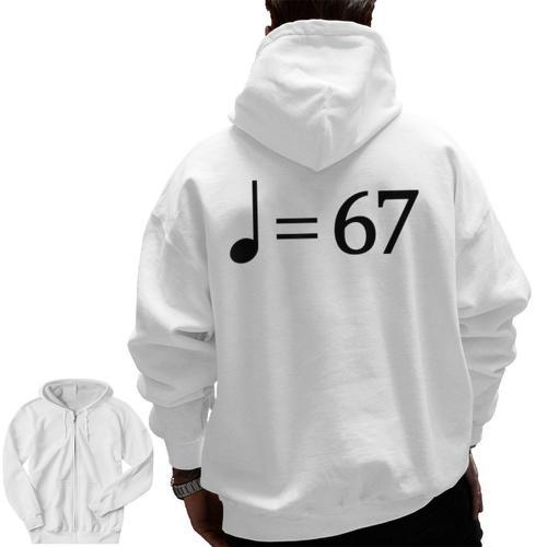 67 Music Meme Slang Musician Kids Music Teacher Men Zip Up Hoodie Back Print - teacherstshirts.com AU