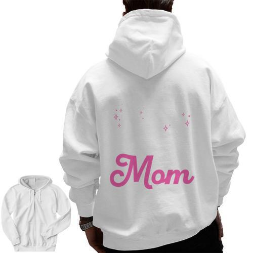 Boston Terrier Mom Men Zip Up Hoodie Back Print - Bostonterriersmerch.com