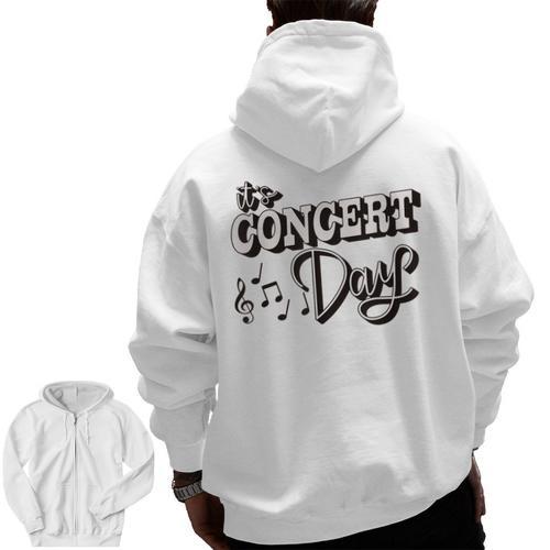 The Concert Day Elementary Music Teacher First Day Of School Men Zip Up Hoodie Back Print - teacherstshirts.com