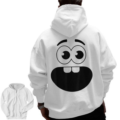 Creepy Carrots Face Teacher Halloween Costume Matching Men Zip Up Hoodie Back Print - teacherstshirts.com