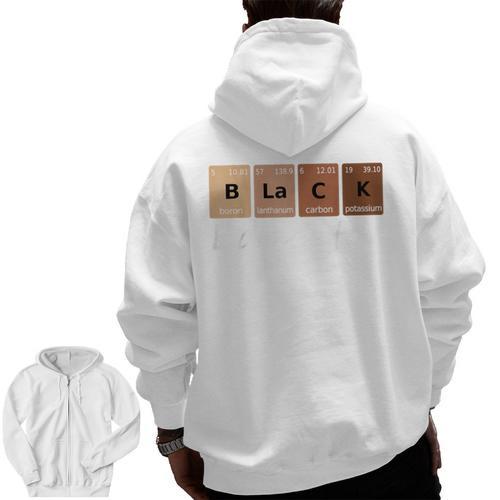 Educator Science Teacher Melanin Educator Science Men Zip Up Hoodie Back Print - teacherstshirts.com AU