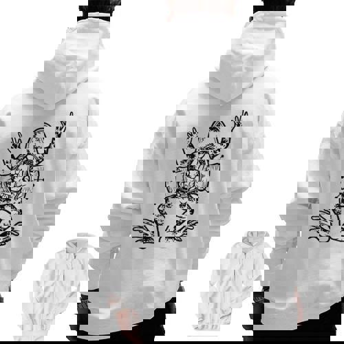 Frog Dissection Biology Anatomy Lab Science Teacher Men Zip Up Hoodie Back Print - teacherstshirts.com