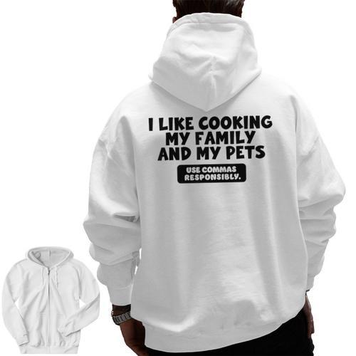 Grammar T Shirt Back To School English Teacher Men Zip Up Hoodie Back Print - teacherstshirts.com AU