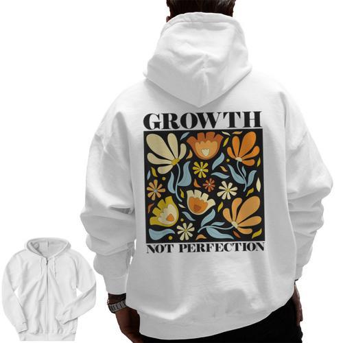 Growth Not Perfection Abstract Florals SPED Teacher Men Zip Up Hoodie Back Print - teacherstshirts.com DE