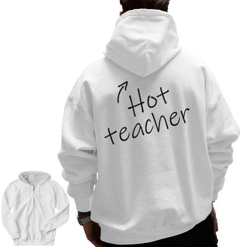 Hot Sexy Teacher Adult Humor Halloween Costume T Shirt Men Zip Up Hoodie Back Print - teacherstshirts.com