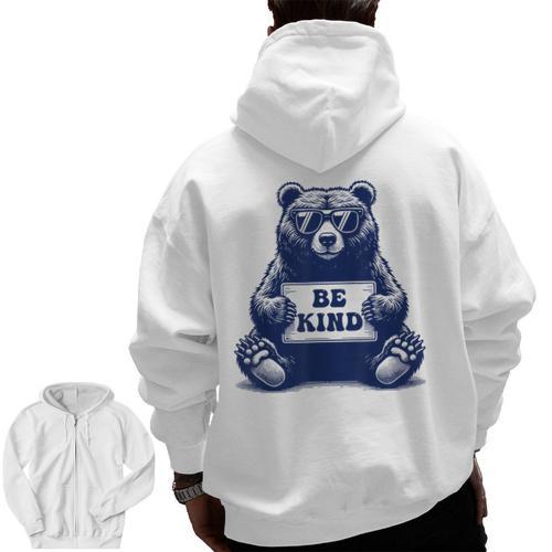Be Kind For Teacher Kindness Women Men Men Zip Up Hoodie Back Print - teacherstshirts.com