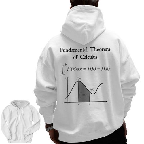 Nerdy Fundamental Theorem Of Calculus Math Teacher Geek Men Zip Up Hoodie Back Print - teacherstshirts.com