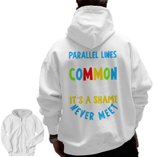 Parallel Lines Math Pun – Teacher Humor Men Zip Up Hoodie Back Print - teacherstshirts.com