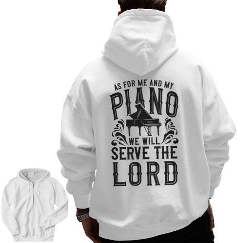 Piano Teacher Pianist Men Zip Up Hoodie Back Print - teacherstshirts.com DE