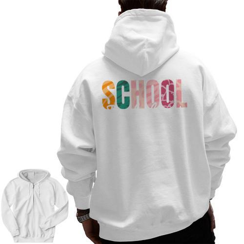 School Psychologist Rainbow Psychology Teacher Men Zip Up Hoodie Back Print - teacherstshirts.com AU