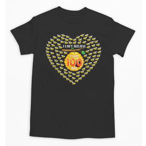 100 Days Of School Bee Hive Tree Hearts Teachers Student Kid Unisex T-Shirt - teacherstshirts.com DE