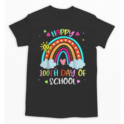 100th Day Of School Rainbow Happy 100 Days Smarter Teacher Unisex T-Shirt - teacherstshirts.com UK