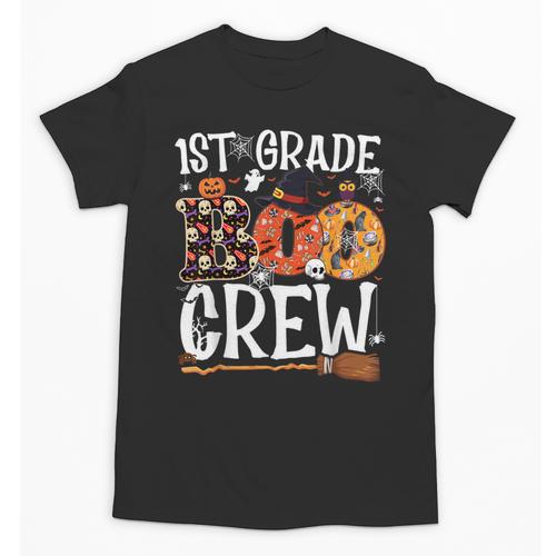1st Grade Boo Crew Cute Ghost Halloween Teacher Kids Unisex T-Shirt - teacherstshirts.com DE