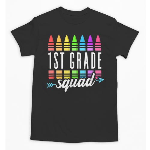 1st Grade Squad Back To School First Grade Teacher Boy Girl Unisex T-Shirt - teacherstshirts.com AU