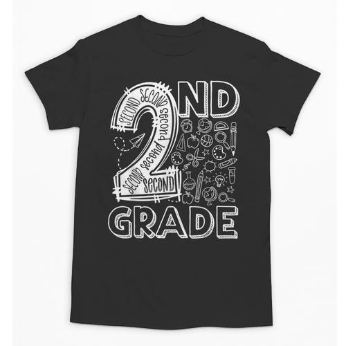 2nd Grade Typography Team 2nd Grade Teacher Back To School Unisex T-Shirt - teacherstshirts.com UK