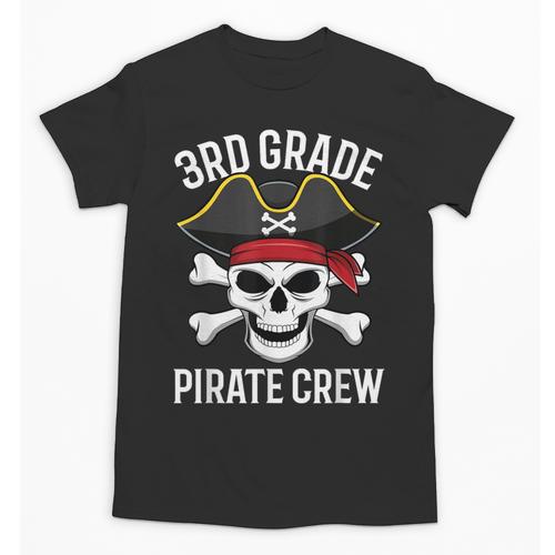 3rd Grade Pirate Crew Halloween Costume Student Teacher Unisex T-Shirt - teacherstshirts.com CA