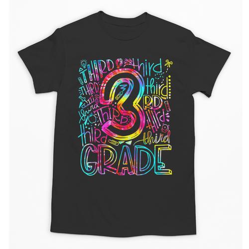 3rd Grade Typography Team Third Grade Teacher Back To School Unisex T-Shirt - teacherstshirts.com CA