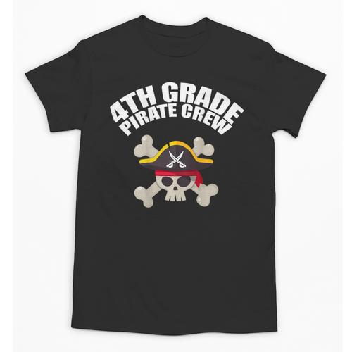 4th Grade Pirate Crew Halloween Costume Cool Teacher Student Unisex T-Shirt - teacherstshirts.com