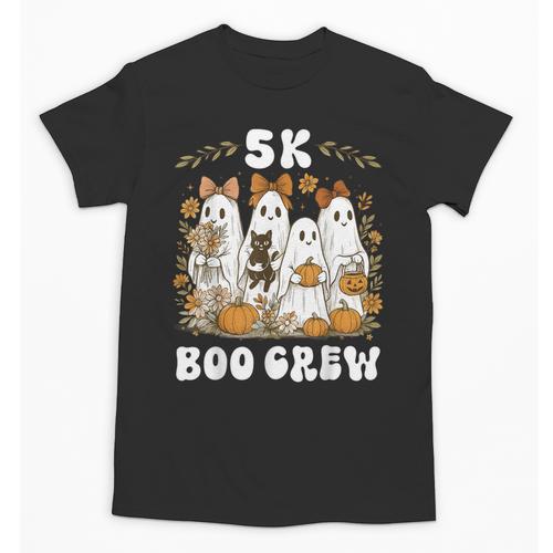 5K Boo Crew Halloween Teacher K5 Floral Ghost Trick Or Teach Unisex T-Shirt - teacherstshirts.com