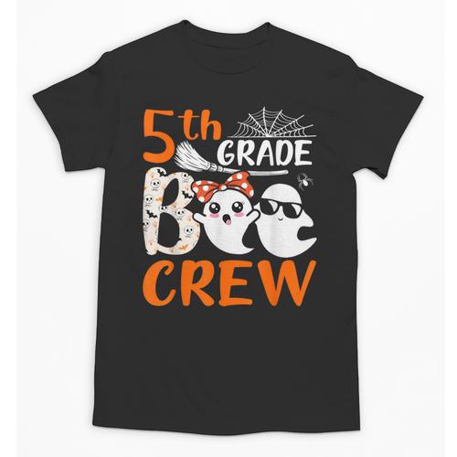 5th Grade Boo Crew Teachers Students Ghost Halloween Unisex T-Shirt - teacherstshirts.com UK