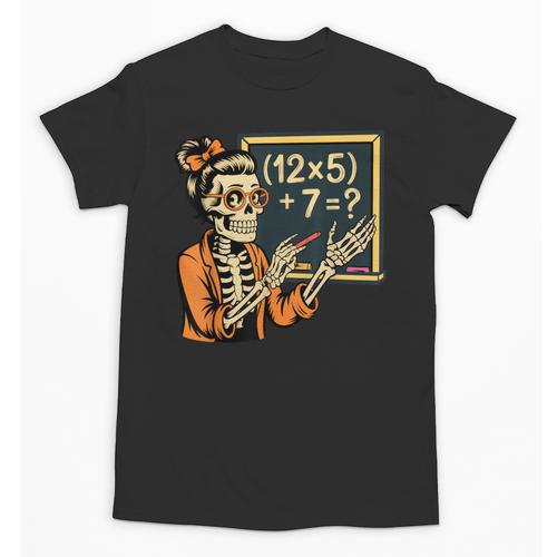 67 Teacher Halloween Skeleton Unisex T-Shirt - teacherstshirts.com CA