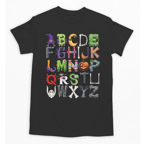 ABCs Alphabet Halloween Learning Kindergarten Teachers Unisex T-Shirt - teacherstshirts.com CA