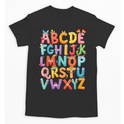Alphabet A-Z ABC Kids Back To School Pre K Teachers Unisex T-Shirt - teacherstshirts.com DE