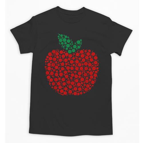 Apple Dot Pattern Art Teacher Appreciation Men Women Humor Unisex T-Shirt - teacherstshirts.com UK