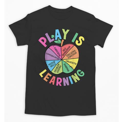 Apple Retro Play Is Learning Kindergarten Teacher Daycare Unisex T-Shirt - teacherstshirts.com AU