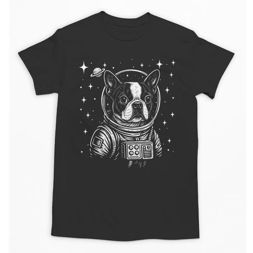 Astronaut Boston Terrier Space Galaxy Dog Lovers Unisex T-Shirt - Bostonterriersmerch.com AU