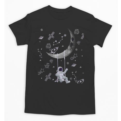 Astronaut Purple Moon Swing NASA Space Science Teacher Unisex T-Shirt - teacherstshirts.com AU
