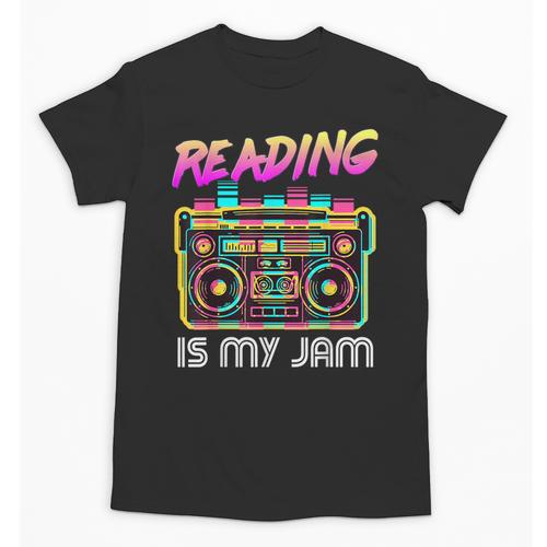 Back To School Retro Reading Is My Jam 80s Teacher Boombox Unisex T-Shirt - teacherstshirts.com UK