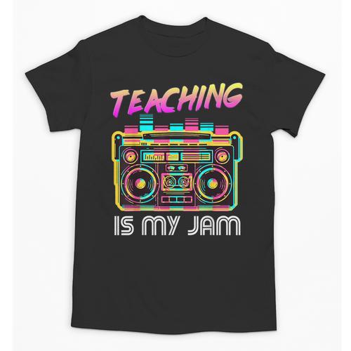 Back To School Retro Teaching Is My Jam 80s Teacher Boombox Unisex T-Shirt - teacherstshirts.com UK