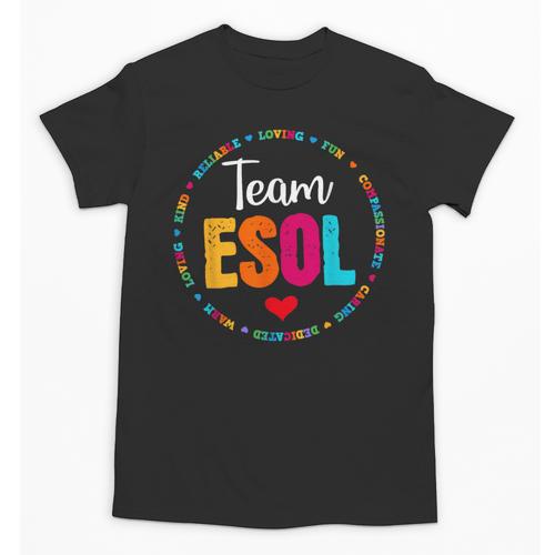 Back To School Teachers Crew Students Team ESOL Teacher Unisex T-Shirt - teacherstshirts.com CA