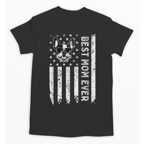 Best Boston Terrier Dog Mom Ever USA Flag For Men Women Kids Unisex T-Shirt - Bostonterriersmerch.com