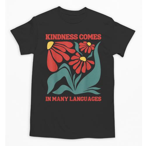 Boho Flower ESL Teacher Kindness Comes In Many Languages Unisex T-Shirt - teacherstshirts.com CA