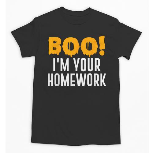 Boo I'm Your Homework Halloween Teacher Costume Unisex T-Shirt - teacherstshirts.com