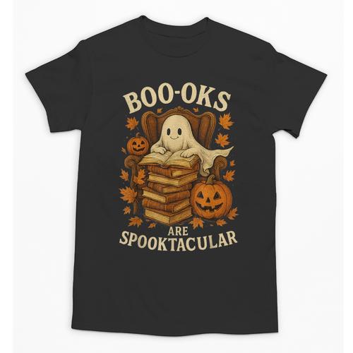 Books Are Spooktacular Ghost Book Reading Halloween Teachers Unisex T-Shirt - teacherstshirts.com AU