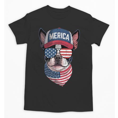 Boston Terrier 4th Of July US Merica Bostie Dog Patriotic For Men Women Kids Unisex T-Shirt - Bostonterriersmerch.com