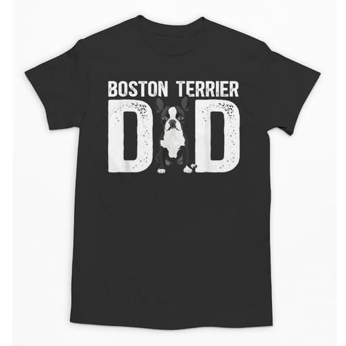 Boston Terrier Dad Of A Bostie Dad Bostie Father Unisex T-Shirt - Bostonterriersmerch.com