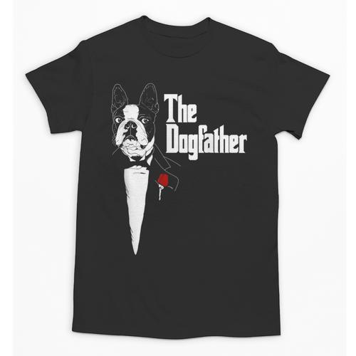 Boston Terrier Dad The DogFather Shirt Boston Terrier Unisex T-Shirt - Bostonterriersmerch.com